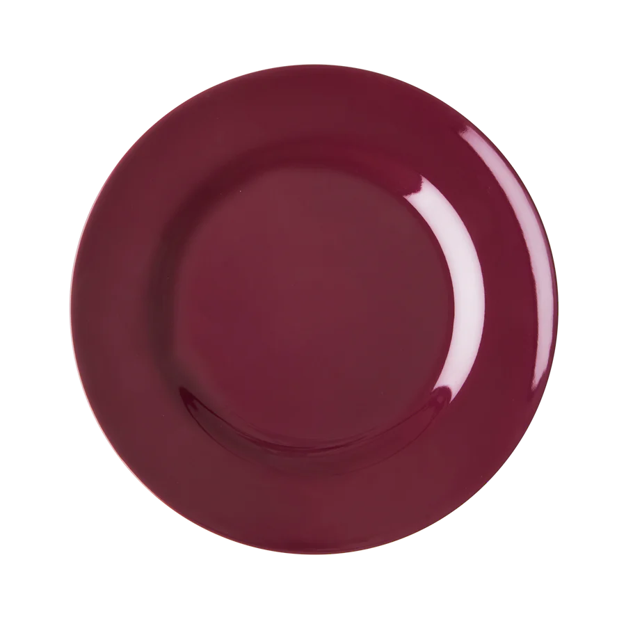 Melamine plate - Rice Bordeaux rood