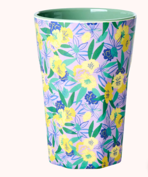 Melamine cup - Rice Fancy pansy print