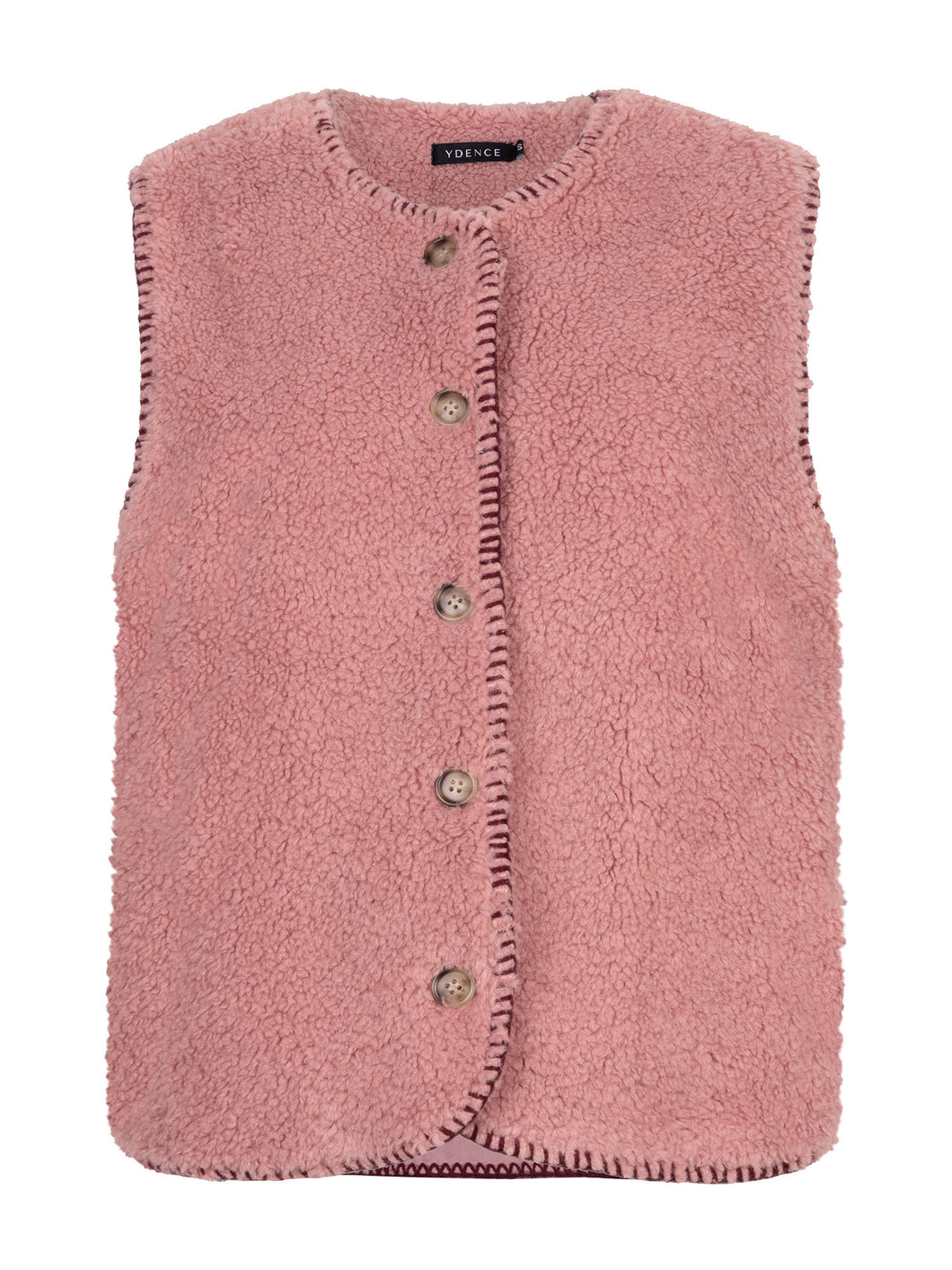 Gilet Evelynn - Soft pink/Burgundy