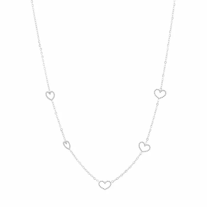 Hartjes ketting - Zilver