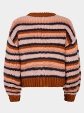 Afbeelding in Gallery-weergave laden, Knitted sweater Meggie -  Camel/ Navy/ Soft pink
