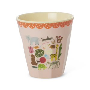 Melamine beker rice - Wildlife roze