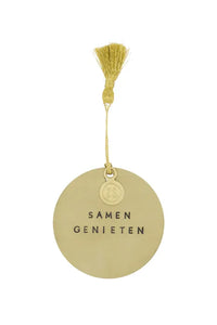 Zusss - Metalen hanger - rond samen genieten / Goud