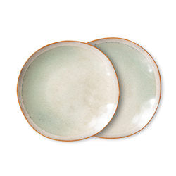 70's ceramics side plates - Mist