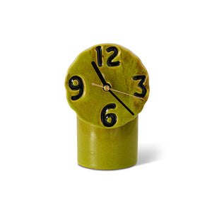 Retro ceramic clock olive - HKliving