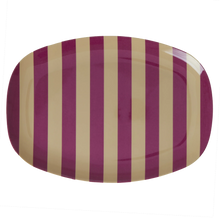 Afbeelding in Gallery-weergave laden, Melamine plate - Rice Stripes print
