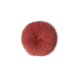 HK Living - Round ripple cushion burgundy